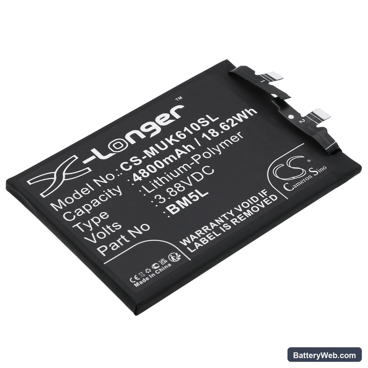 Redmi K60 Pro Replacement Battery, 3.88V, 4800mAh, Li-Polymer 1
