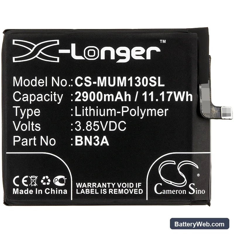 Xiaomi Redmi Go Replacement Battery, 3.85V, 2900mAh, Li-Polymer 3