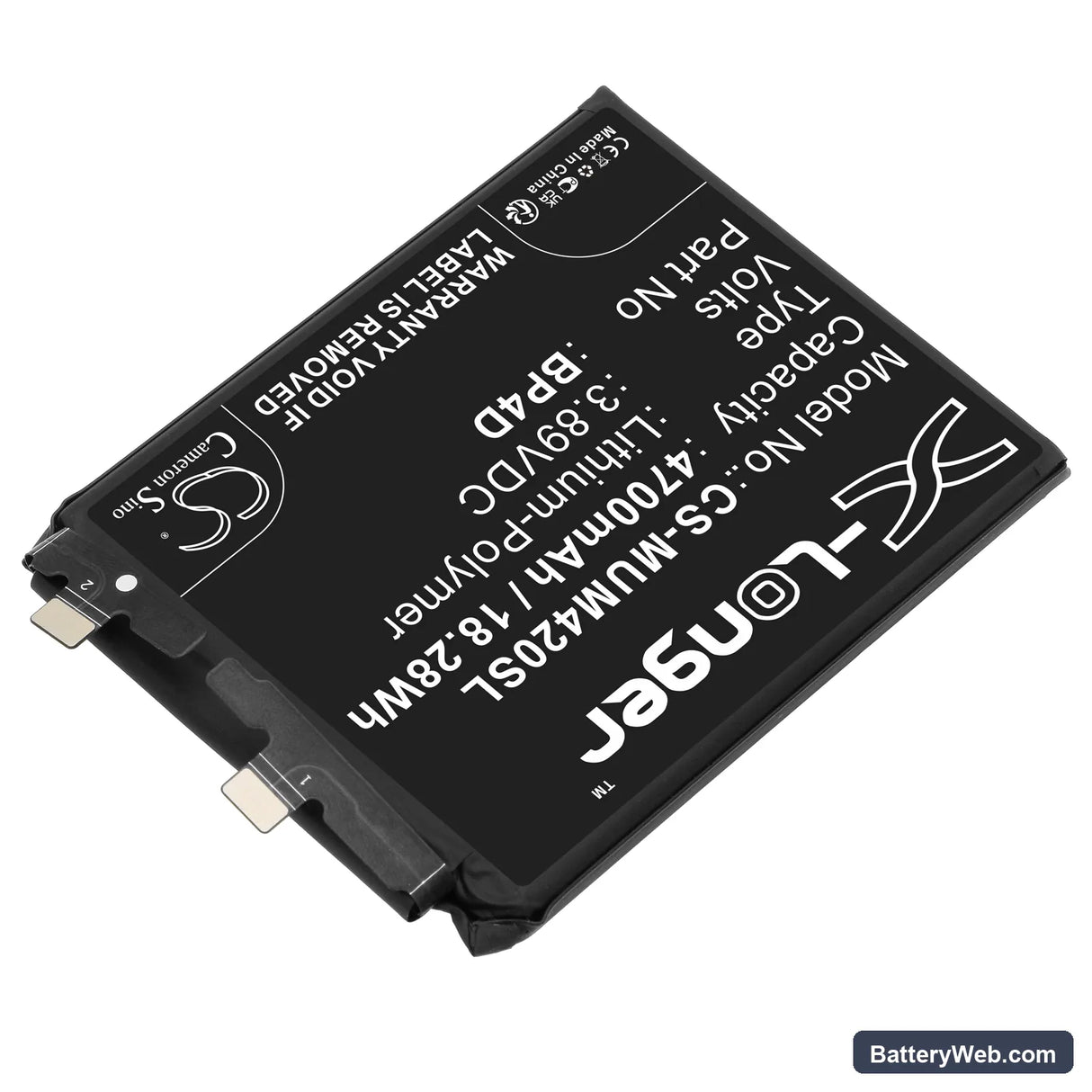 Xiaomi 13 Pro Replacement Battery, 3.89V, 4700mAh, Li-Polymer 2