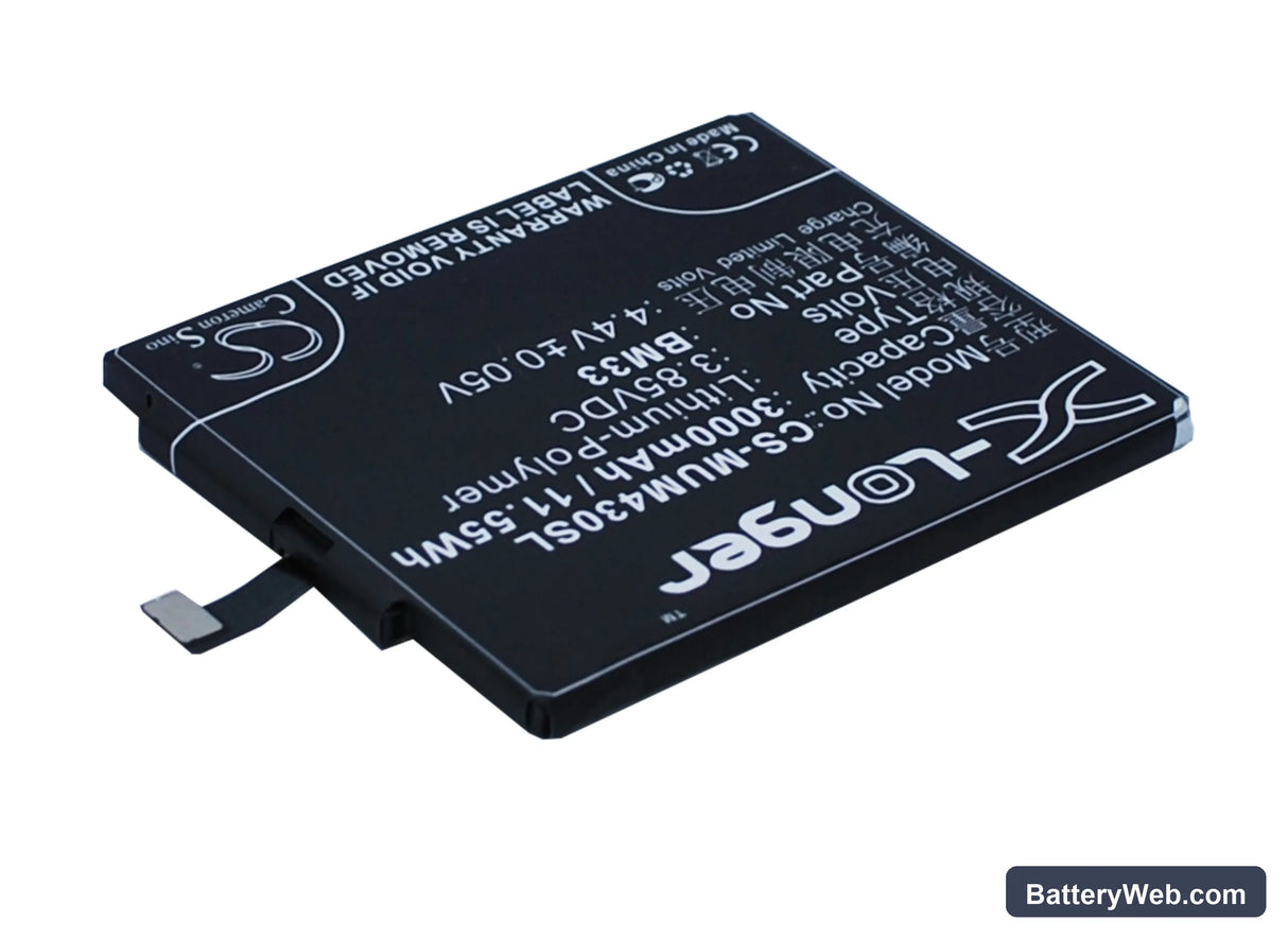 Xiaomi M4i Replacement Battery, 3.85V, 3000mAh, Li-Polymer 3