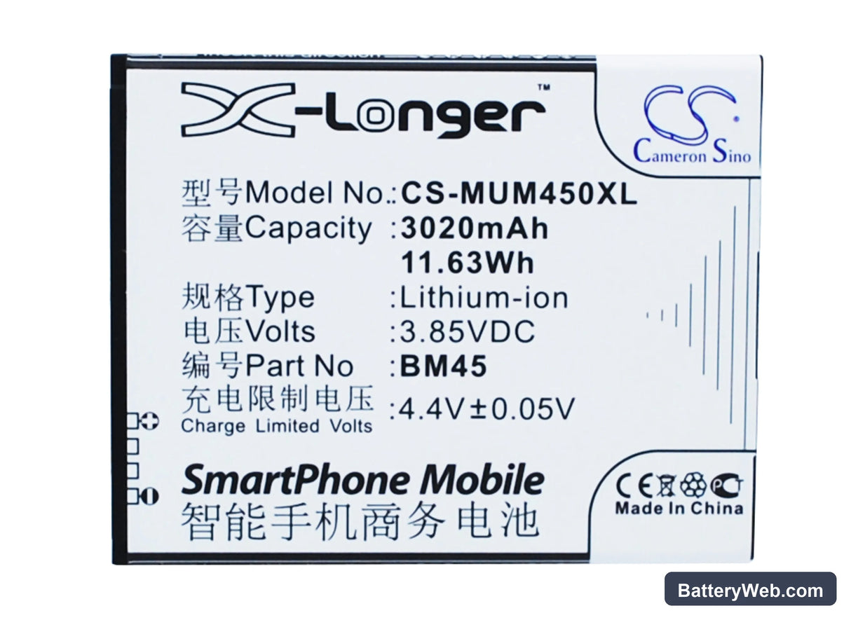 Xiaomi Note 2 Premium Edition Replacement Battery, 3.85V, 3020mAh, Li-ion 1