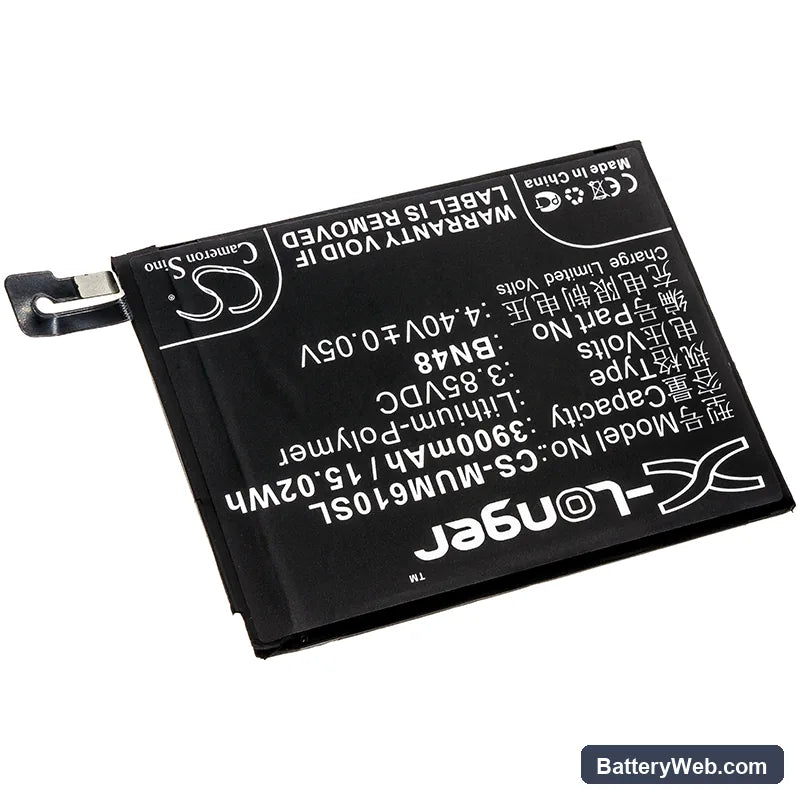 Xiaomi Redmi Note 6 Pro Replacement Battery, 3.85V, 3900mAh, Li-Polymer 2