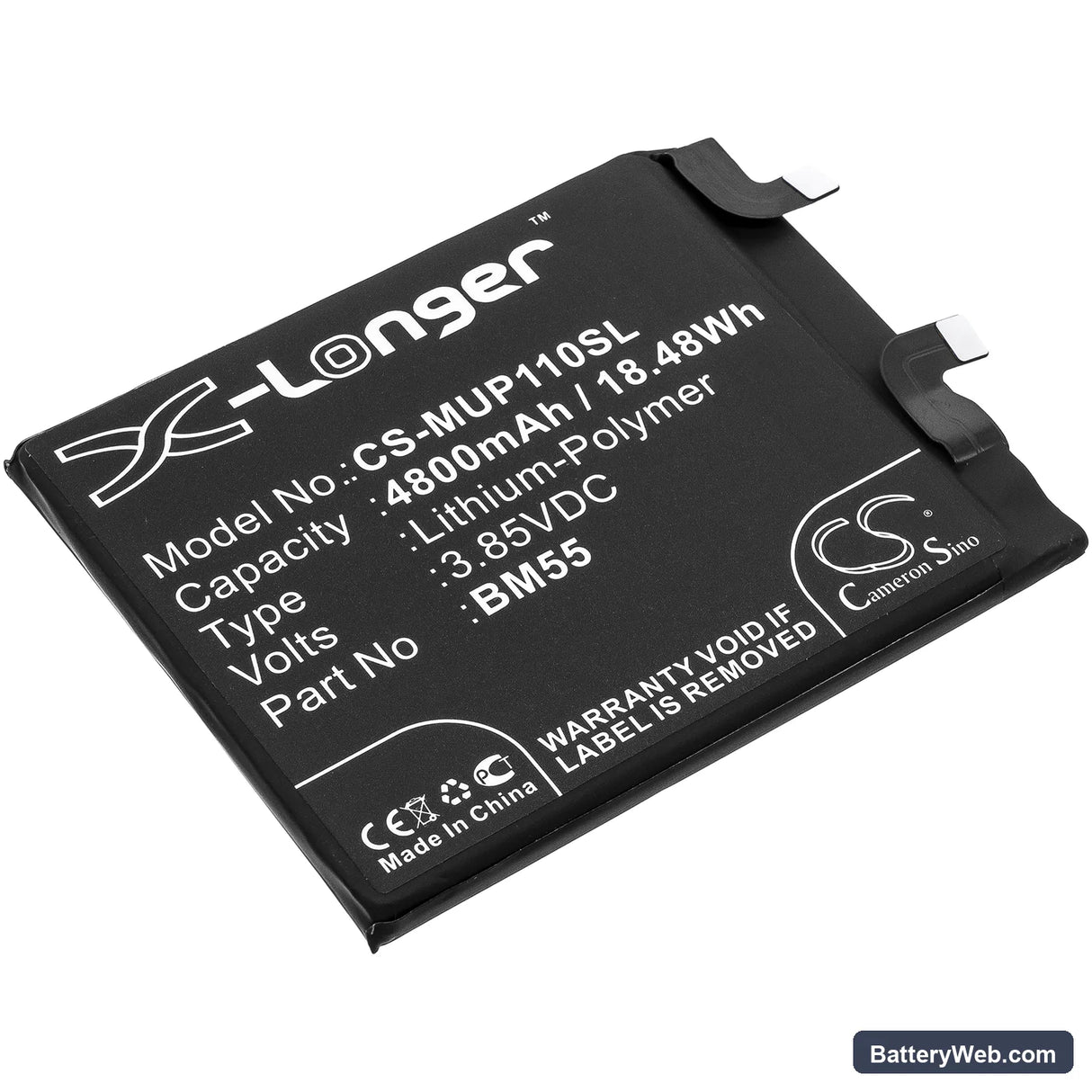 Xiaomi Mi 11 Pro 5G Replacement Battery, 3.85V, 4800mAh, Li-Polymer 1
