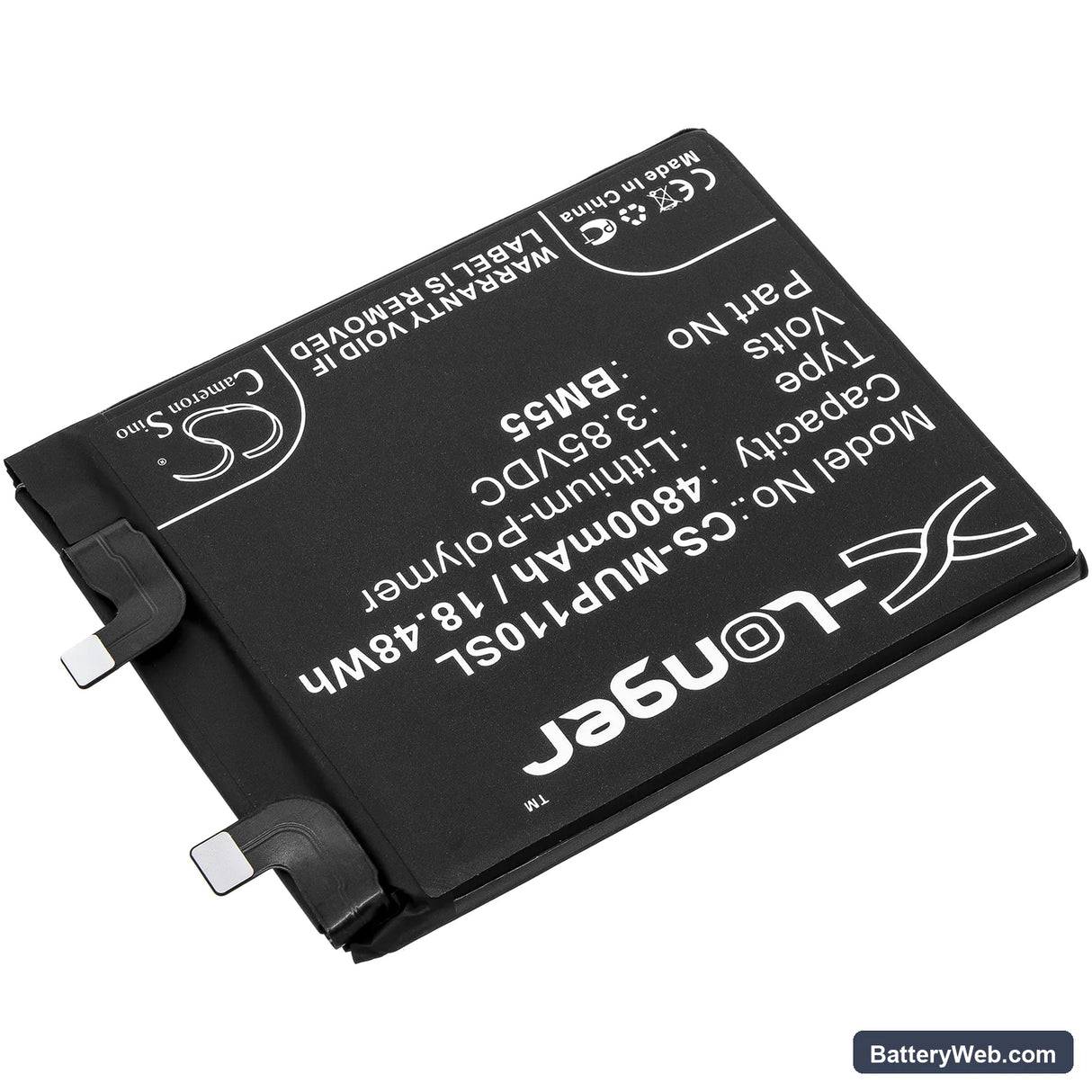 Xiaomi Mi 11 Pro 5G Replacement Battery, 3.85V, 4800mAh, Li-Polymer 2