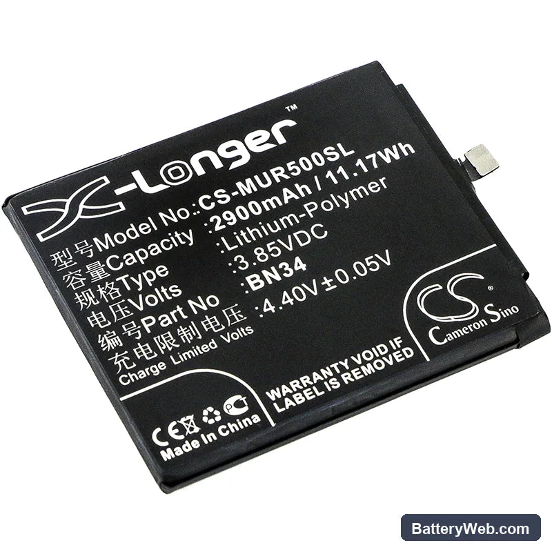 Redmi 5A Replacement Battery, 3.85V, 2900mAh, Li-Polymer 1