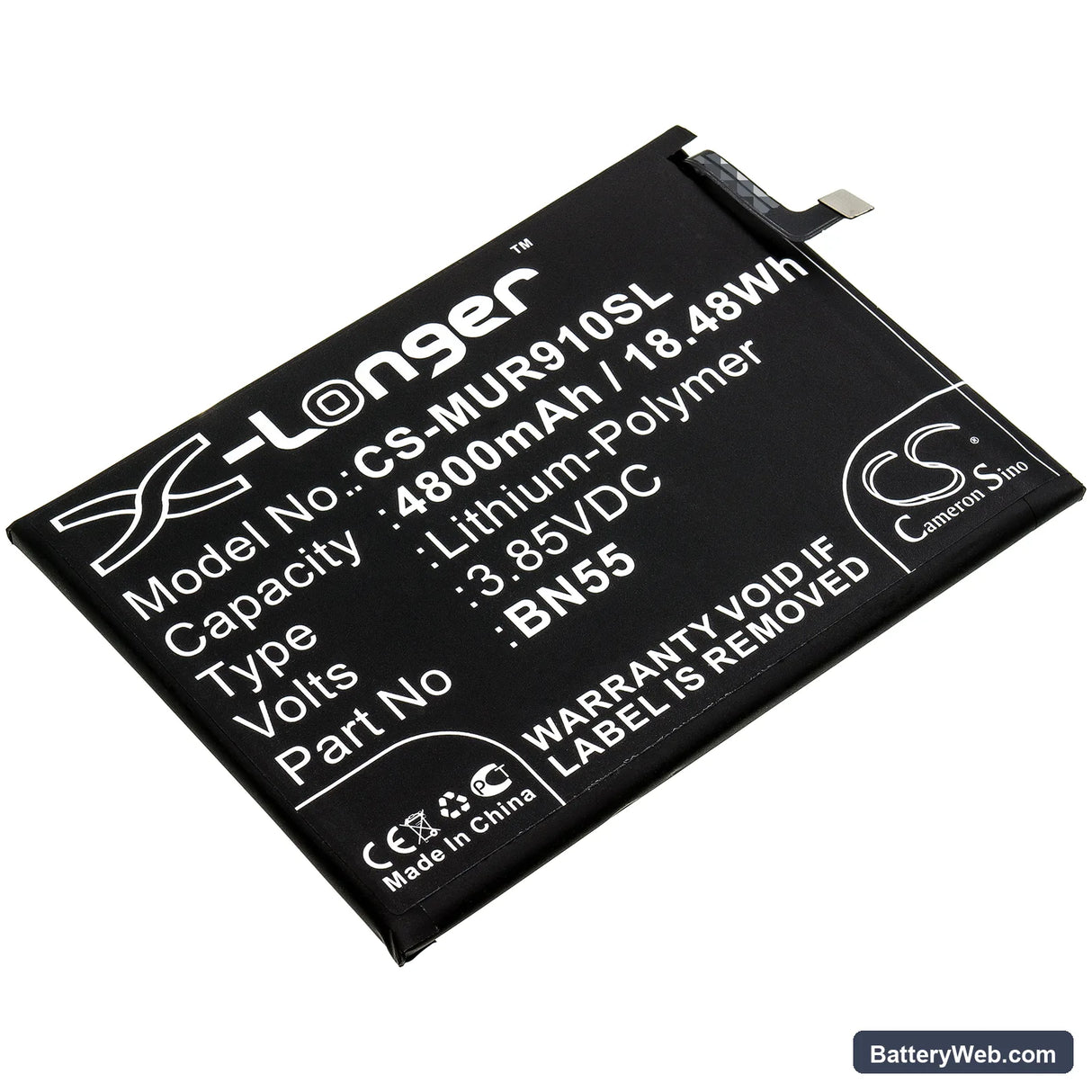 Xiaomi Redmi 9s Replacement Battery, 3.85V, 4800mAh, Li-Polymer 1