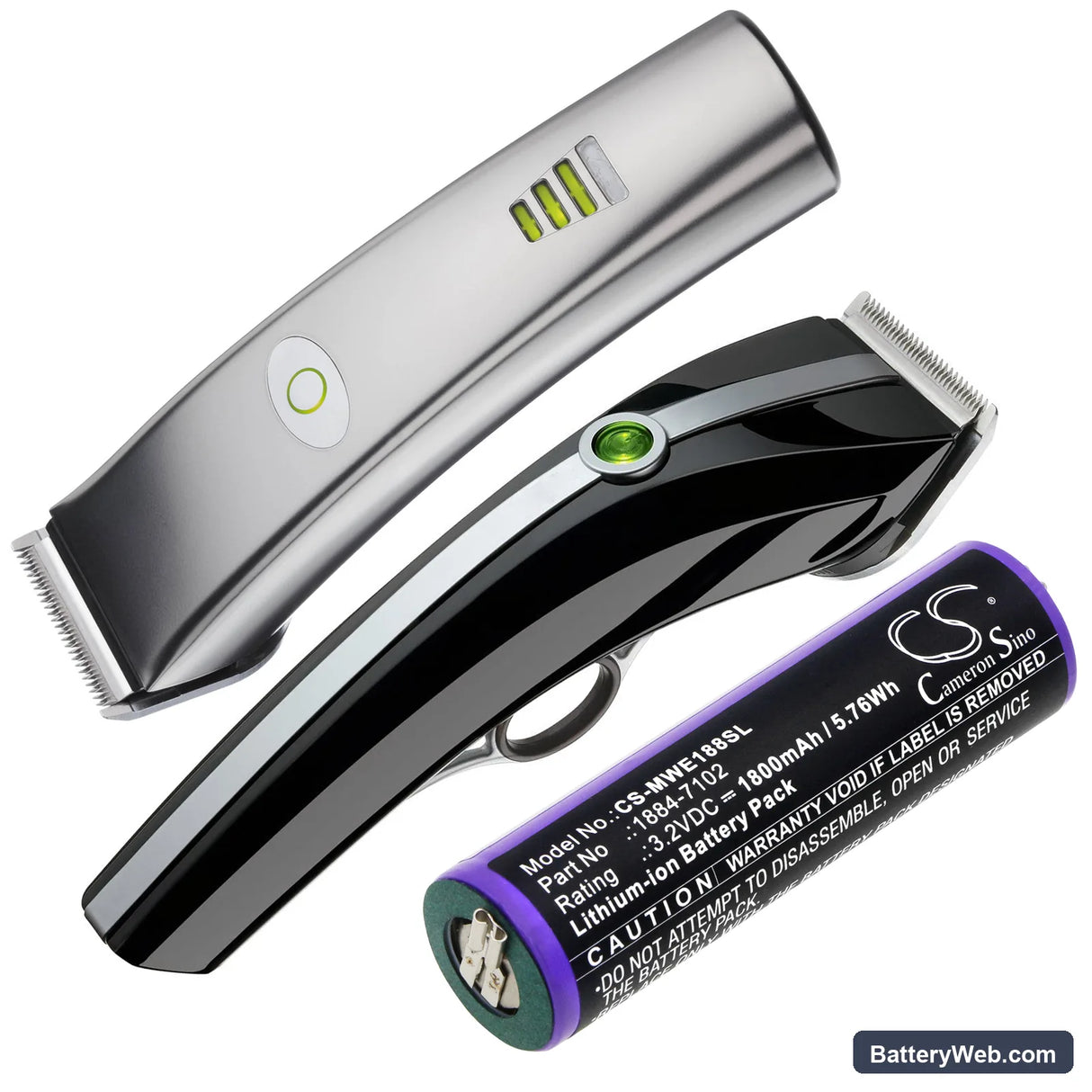 Moser Ermila 1884 Replacement Battery, 3.2V, 1800mAh, LiFePO4 4