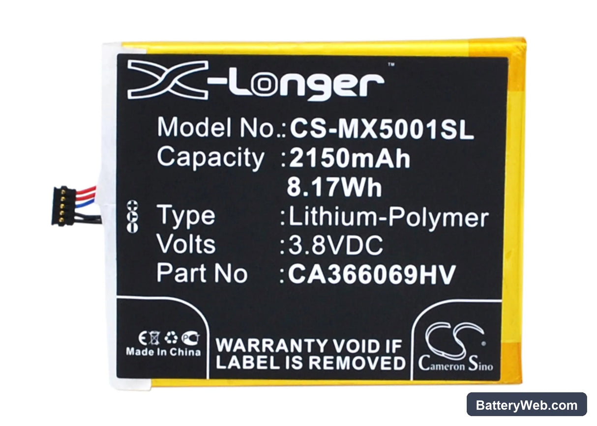 Medion Life X5001 Replacement Battery, 3.8V, 2150mAh, Li-Polymer 5
