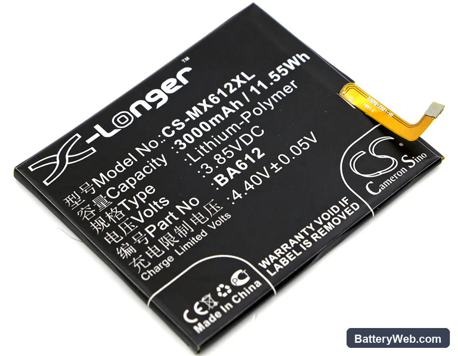 MeiZu M5s Replacement Battery, 3.85V, 3000mAh, Li-Polymer 1