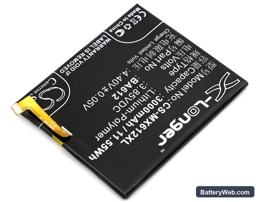 MeiZu M5s Replacement Battery, 3.85V, 3000mAh, Li-Polymer 2