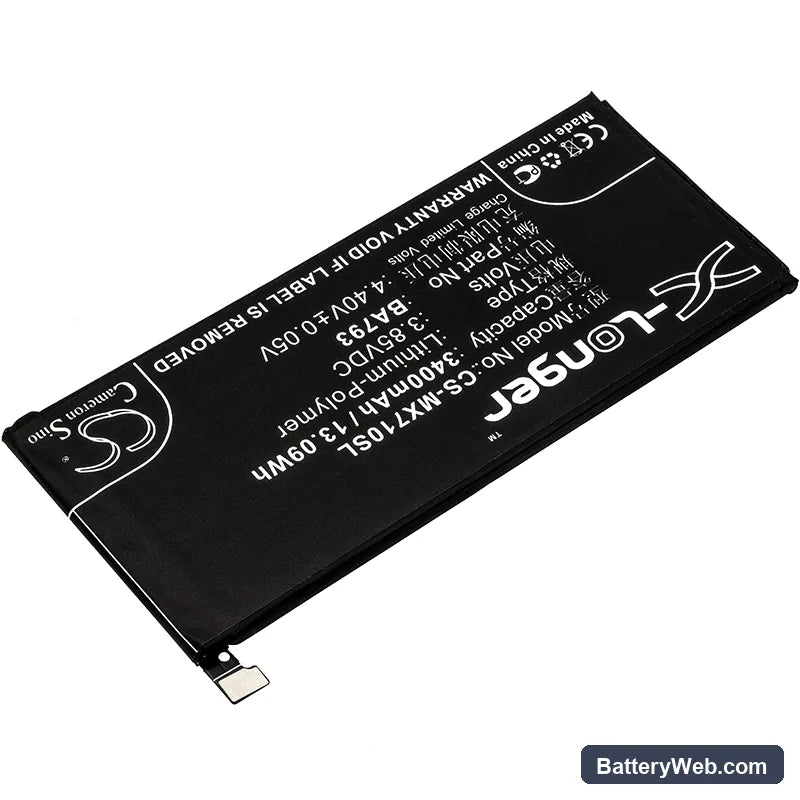 MeiZu Pro 7 Plus Replacement Battery, 3.85V, 3400mAh, Li-Polymer 2