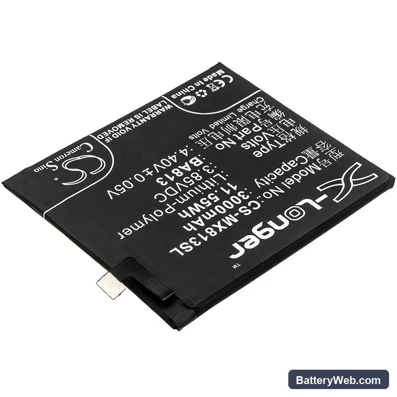 MeiZu V8 Pro Replacement Battery, 3.85V, 3000mAh, Li-Polymer 2