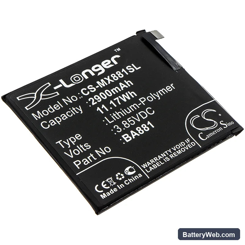 MeiZu 15 Replacement Battery, 3.85V, 2900mAh, Li-Polymer 1