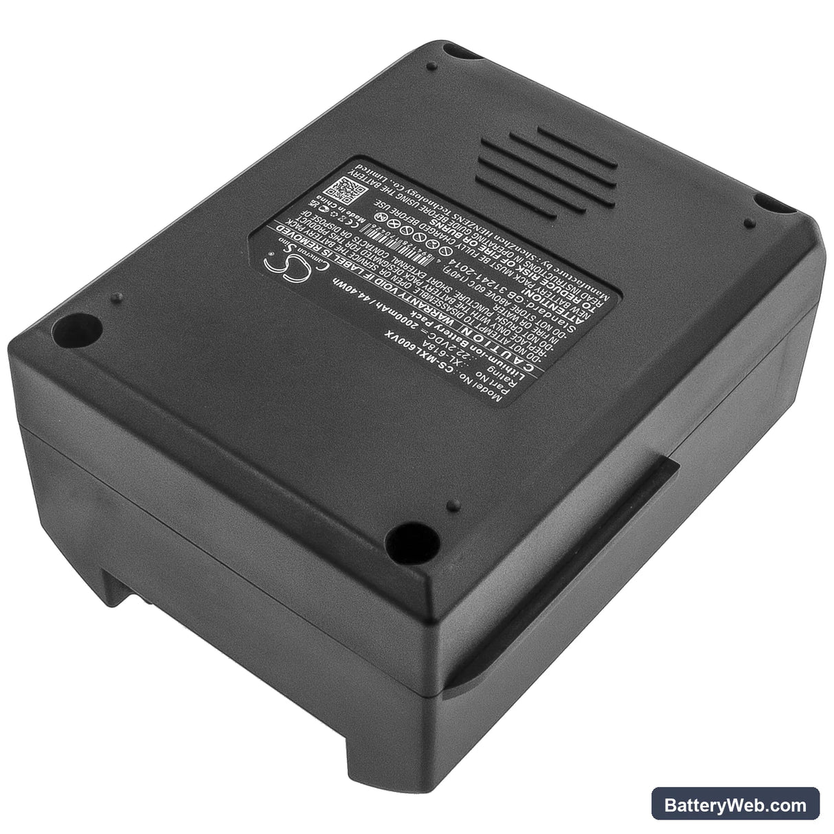 Moosoo X6 Replacement Battery, 22.2V, 2000mAh, Li-ion 4