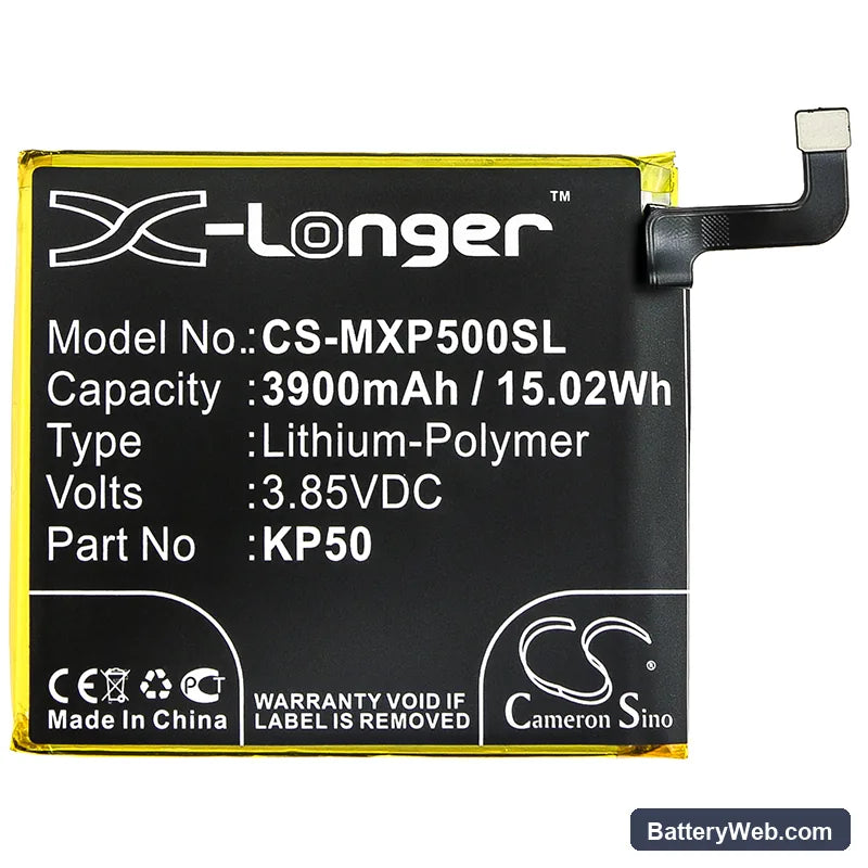 Motorola Moto One Zoom Replacement Battery, 3.85V, 3900mAh, Li-Polymer 3