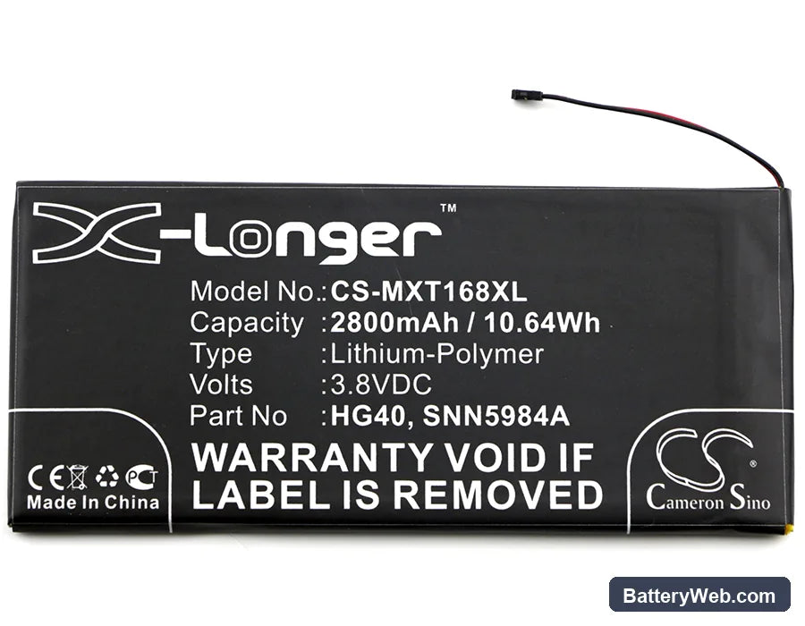 Motorola Moto G5 Plus Replacement Battery, 3.8V, 2800mAh, Li-Polymer 3