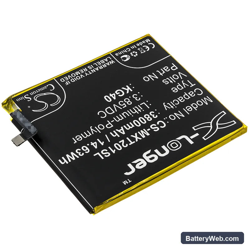 Motorola Moto One Macro Replacement Battery, 3.85V, 3800mAh, Li-Polymer 2