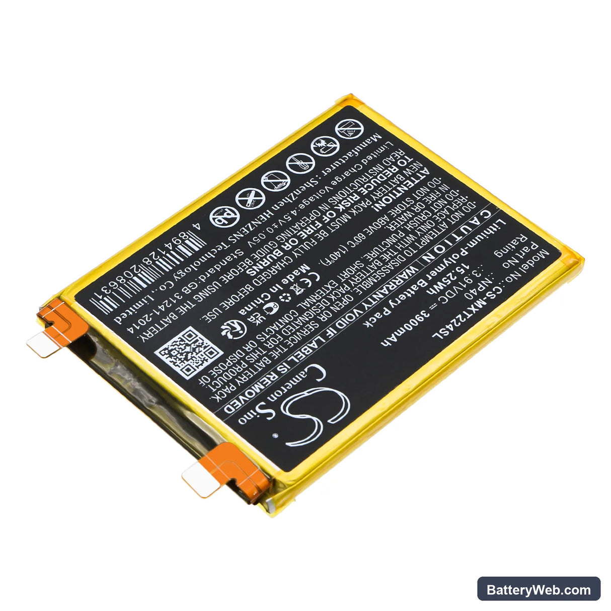 Motorola XT2245 Replacement Battery, 3.91V, 3900mAh, Li-Polymer 2