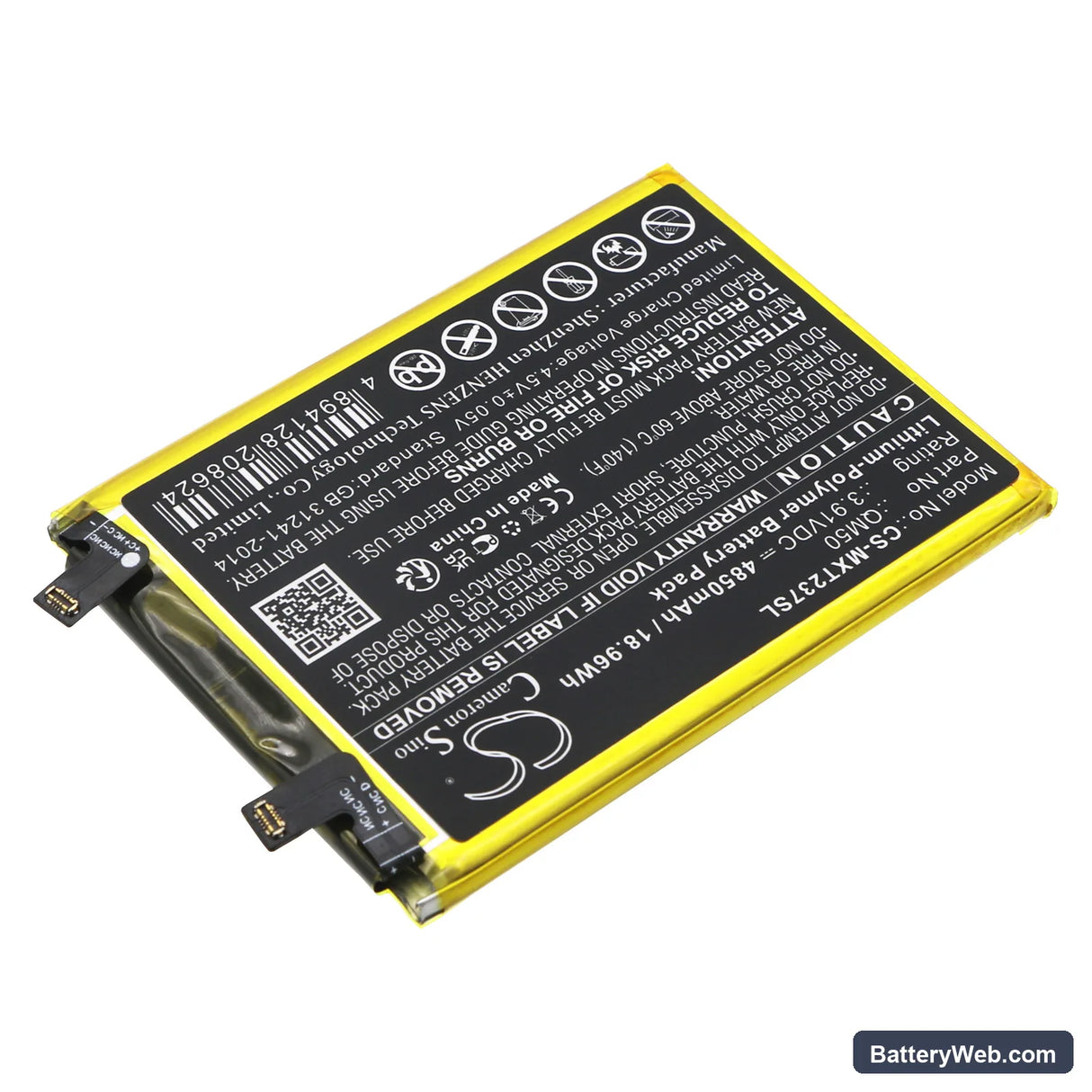 Motorola EDGE 40 NEO Replacement Battery, 3.91V, 4850mAh, Li-Polymer 2