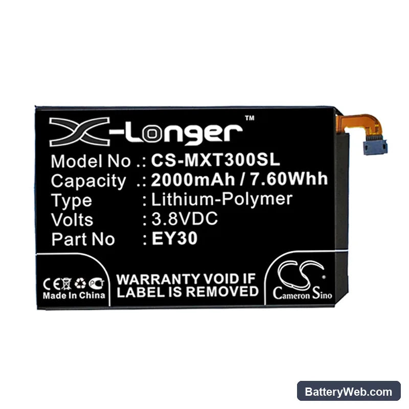 Motorola XT1092 Replacement Battery, 3.8V, 2000mAh, Li-Polymer 3
