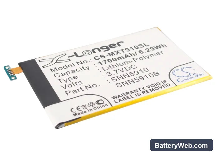 Motorola Droid Razr XT912 Replacement Battery, 3.7V, 1700mAh, Li-Polymer 1