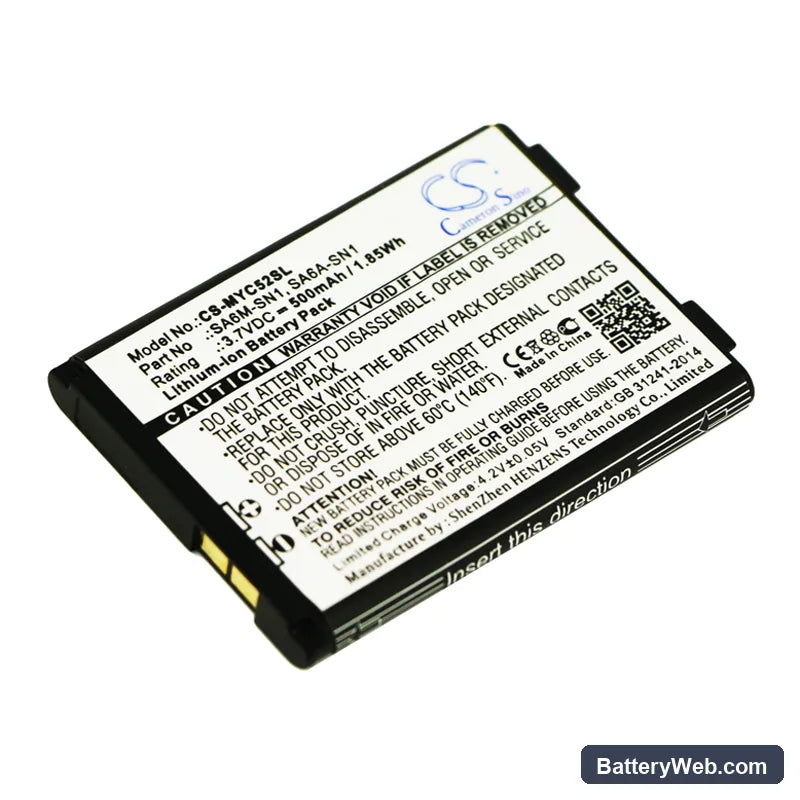 Sagem MYC5-2v Replacement Battery, 3.7V, 500mAh, Li-Polymer 1