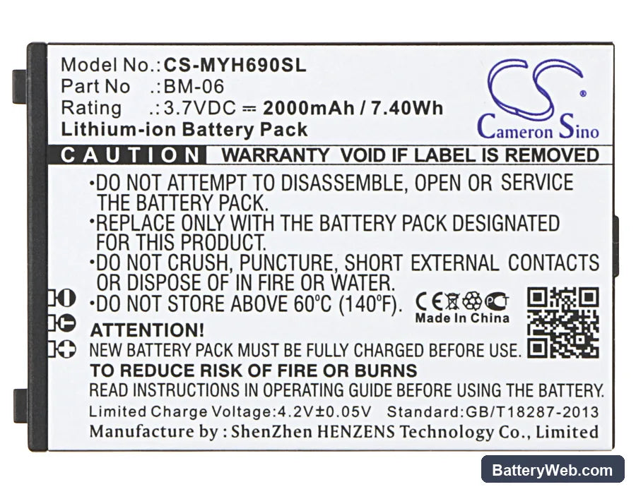 MyPhone Hammer Iron Replacement Battery, 3.7V, 2000mAh, Li-ion 5