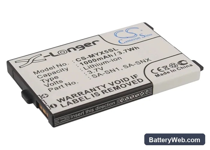 Sagem MY-X5 Replacement Battery, 3.7V, 1000mAh, Li-ion 1