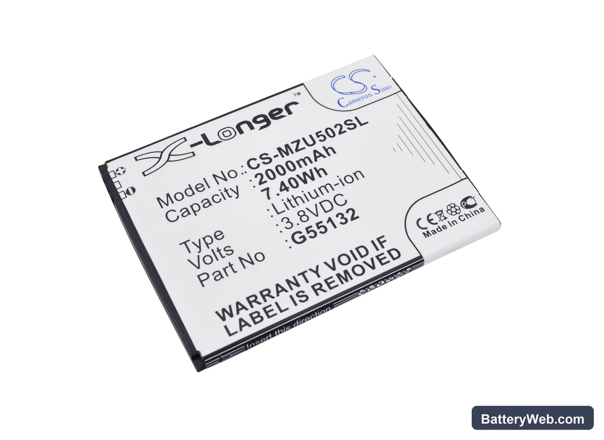 Navon Mizu M502 Replacement Battery, 3.8V, 2000mAh, Li-Polymer 1