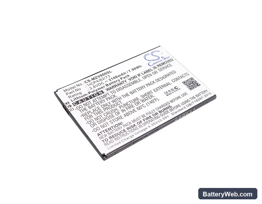 Navon Mizu V8 Replacement Battery, 3.8V, 2100mAh, Li-Polymer 1