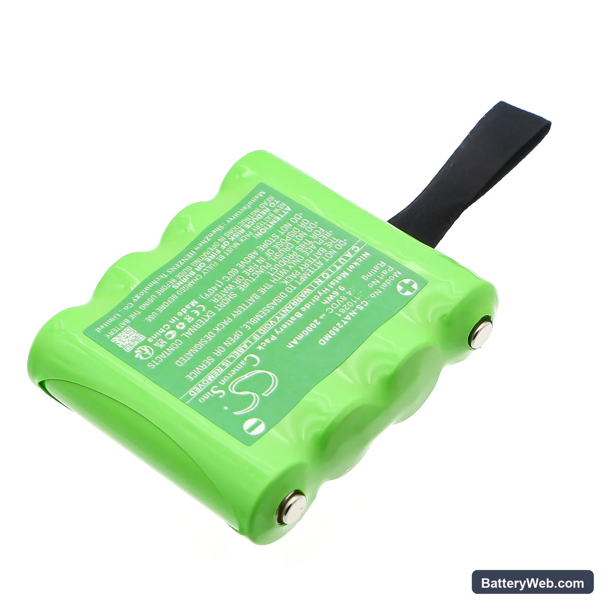 Nonin Palm Sat 2500 Pulse Oximeter Replacement Battery, 4.8V, 2000mAh, Ni-MH 2