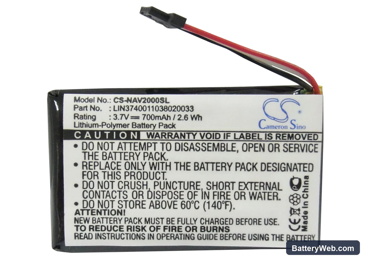 Navigon 20 Easy Replacement Battery, 3.7V, 700mAh, Li-Polymer 5