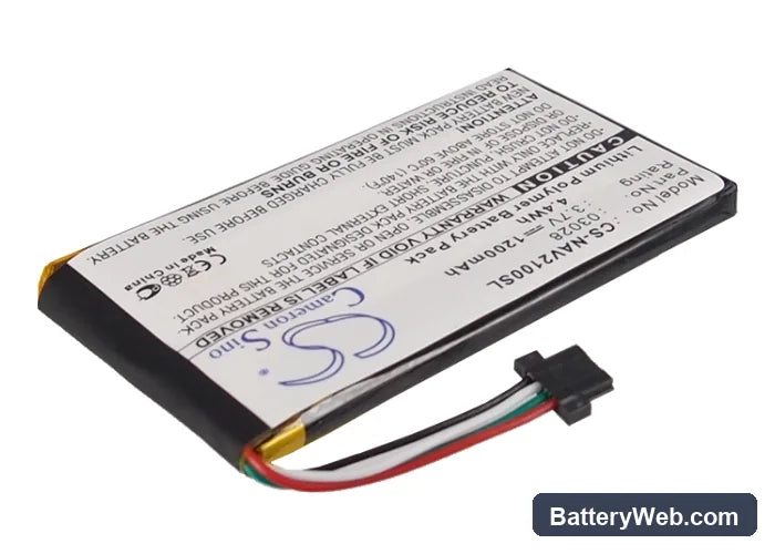 Navigon 2100 Max Replacement Battery, 3.7V, 1200mAh, Li-Polymer 2