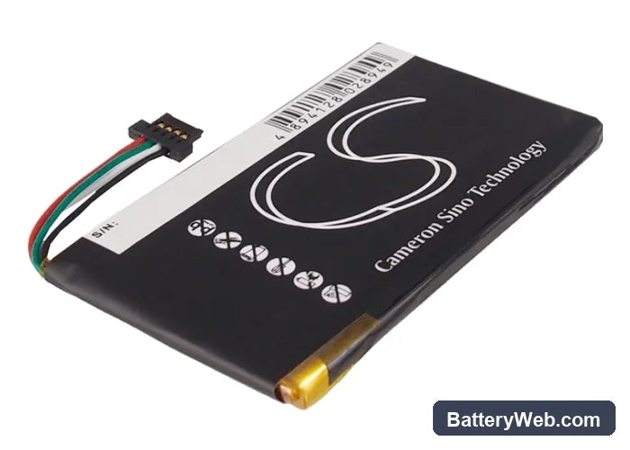 Navigon 2100 Max Replacement Battery, 3.7V, 1200mAh, Li-Polymer 3