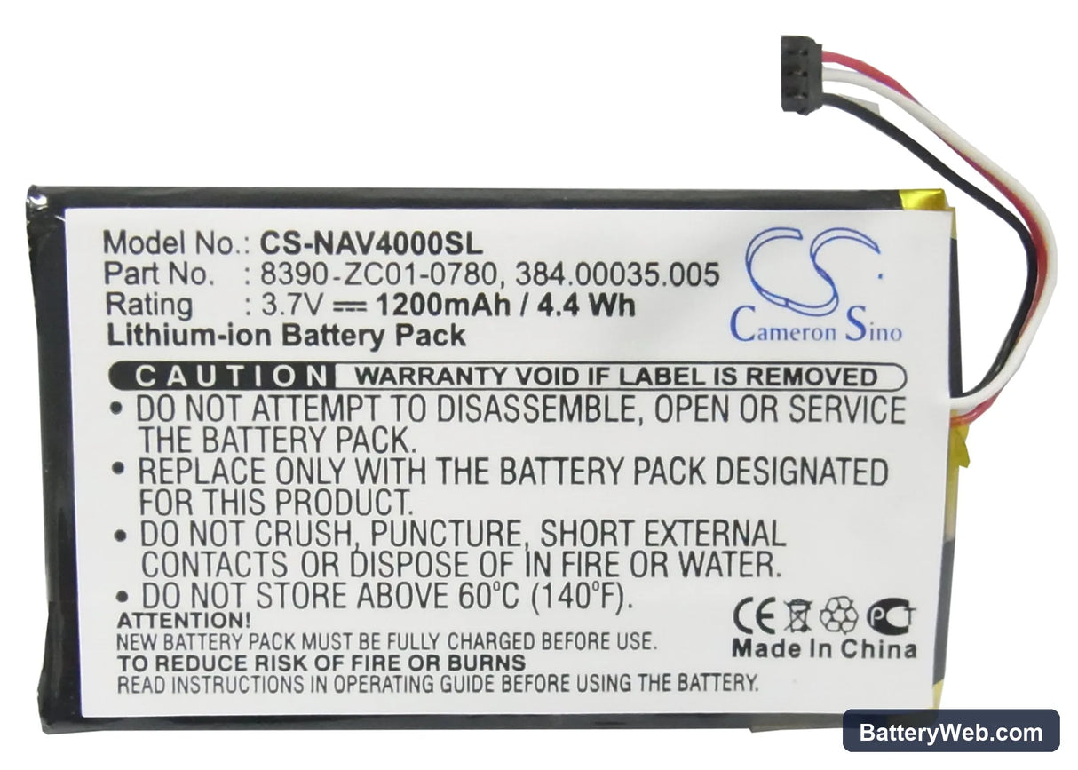 Navigon 40 Easy Replacement Battery, 3.7V, 1200mAh, Li-Polymer 5