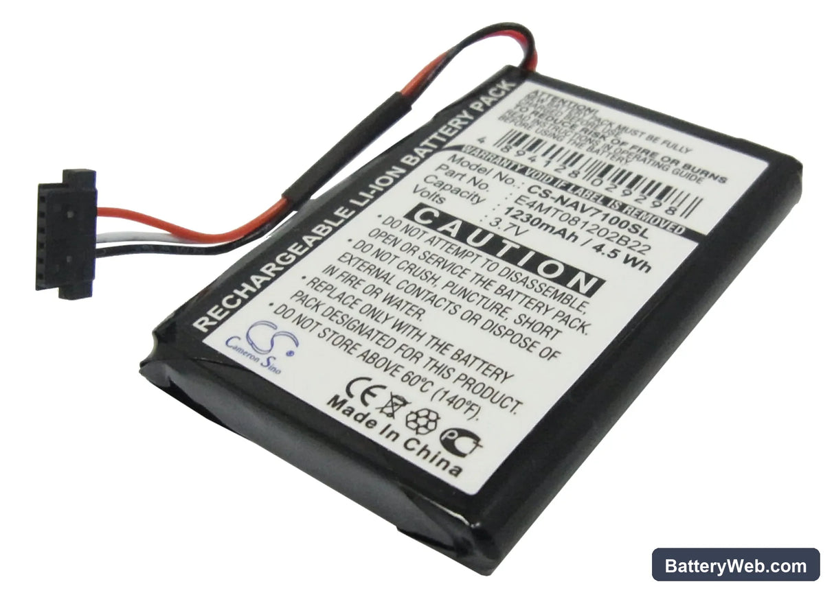 Navigon Triansonic PNA 7000 Replacement Battery, 3.7V, 1230mAh, Li-Polymer 1