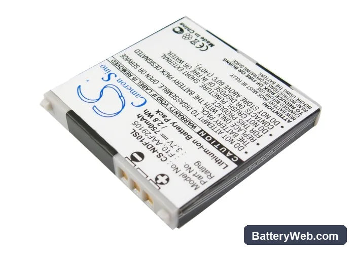 NTT DoCoMo F904i Replacement Battery, 3.7V, 750mAh, Li-ion 2