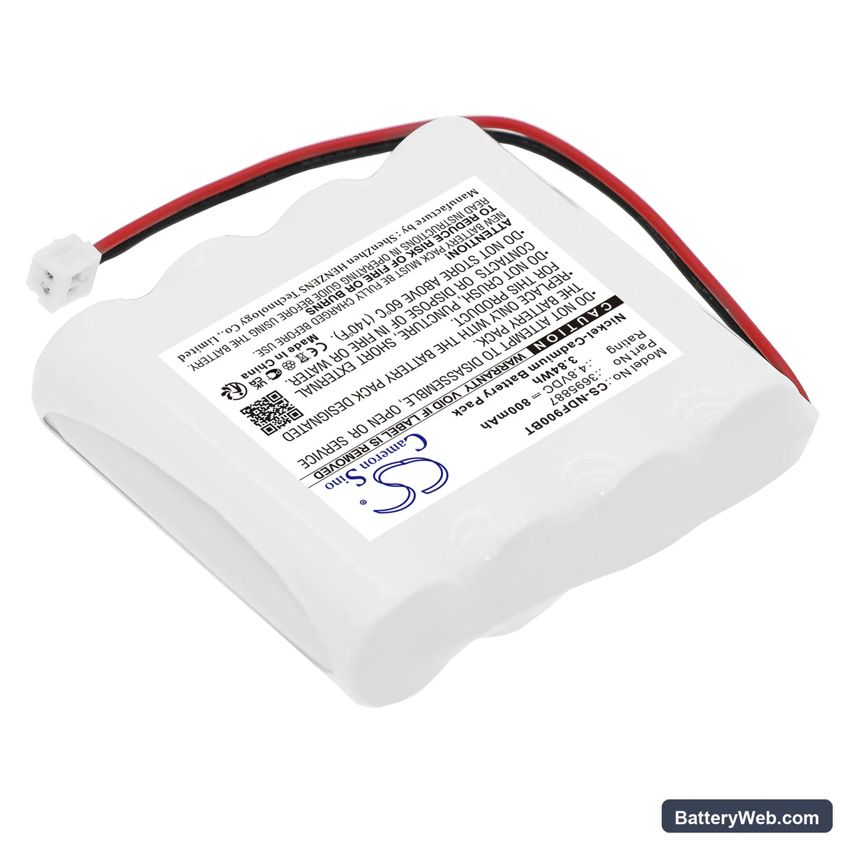 Indexa Repeater 9000FR 35516 Replacement Battery, 4.8V, 800mAh, Ni-CD 2