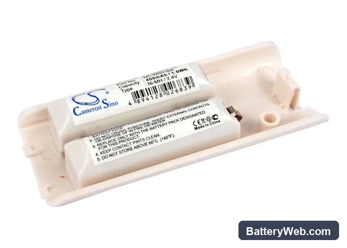 Nintendo Wii Replacement Battery, 2.4V, 400mAh, Ni-MH 1