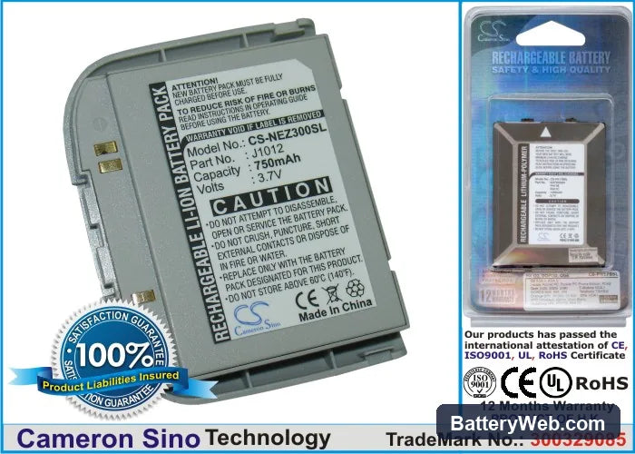 NEC N916 Replacement Battery, 3.7V, 750mAh, Li-ion 1