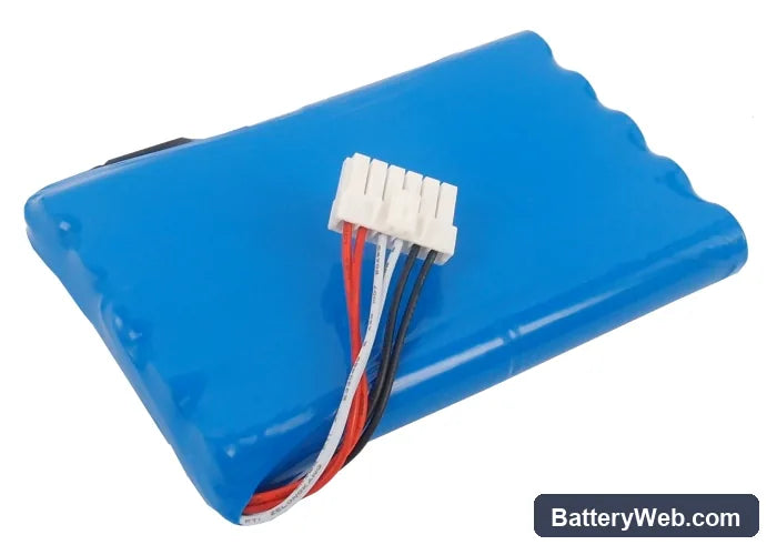 Nihon Kohden ECG-1500 Replacement Battery, 12V, 3800mAh, Ni-MH 3