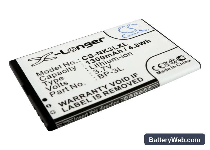 MyPhone 1080 Replacement Battery, 3.7V, 1300mAh, Li-ion 1