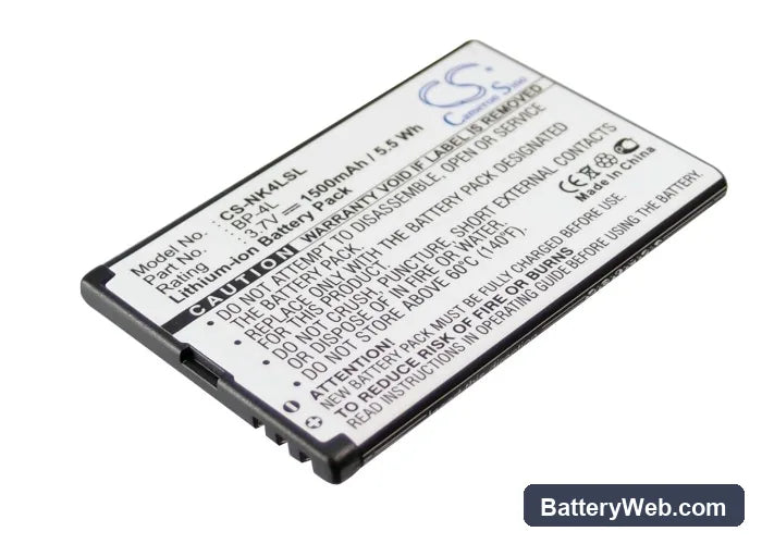 KNmobile I736 Replacement Battery, 3.7V, 1500mAh, Li-ion 4