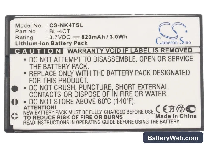 Gresso Cruiser Replacement Battery, 3.7V, 820mAh, Li-ion 5