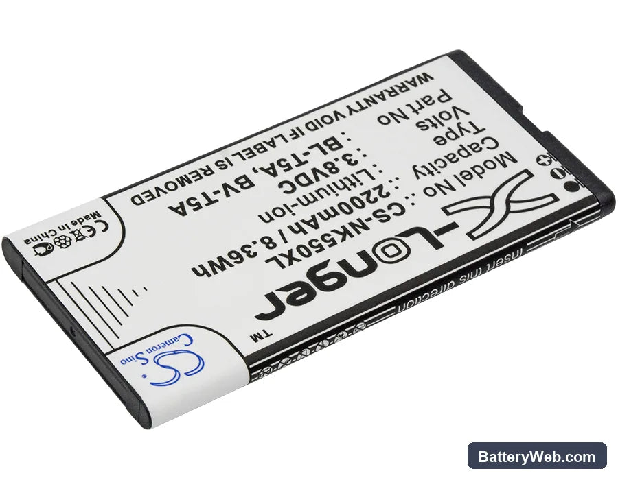 Nokia Lumia 550 Replacement Battery, 3.8V, 2200mAh, Li-ion 2