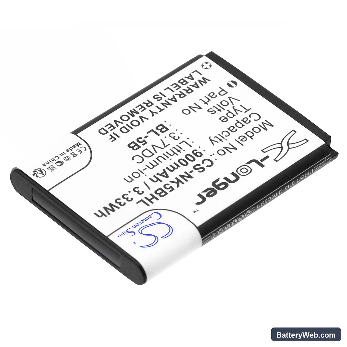 Alcatel One Touch S680 Replacement Battery, 3.7V, 900mAh, Li-ion 2
