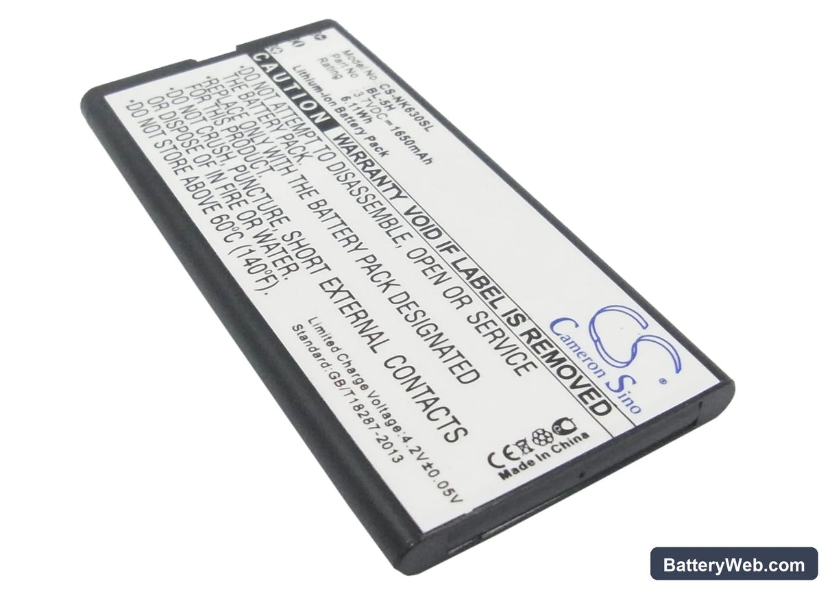 Nokia Lumia 630 Replacement Battery, 3.7V, 1650mAh, Li-ion 1