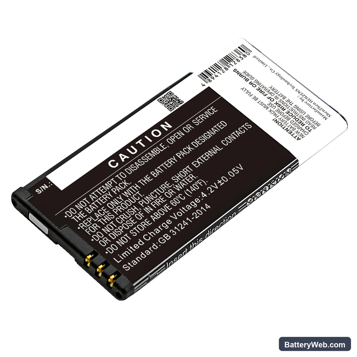 Nokia Lumia 630 Replacement Battery, 3.7V, 1800mAh, Li-ion 3