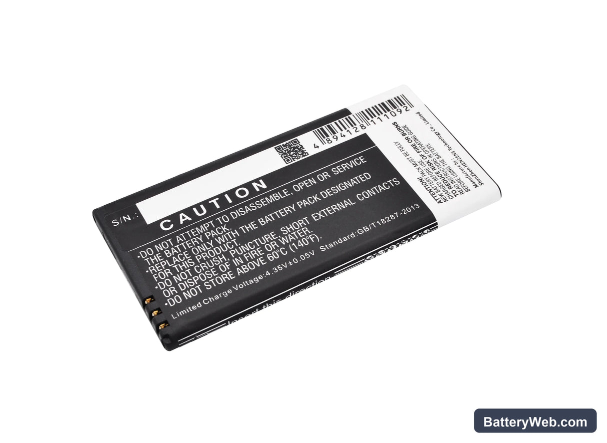 Microsoft Lumia 640 Replacement Battery, 3.8V, 2600mAh, Li-ion 4