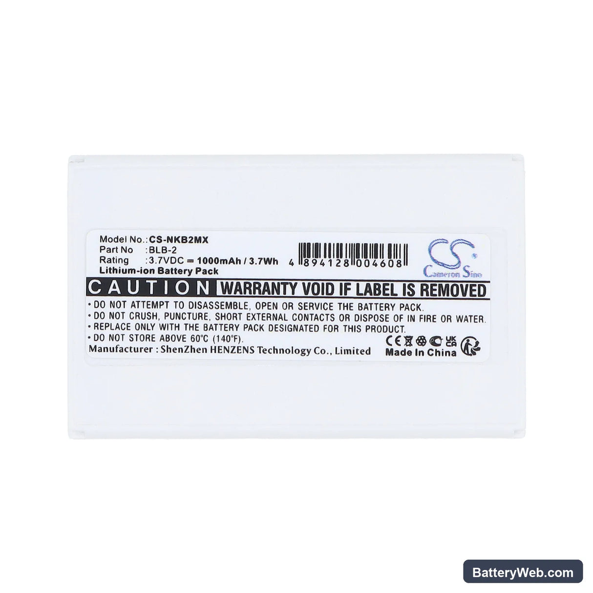 SVP DV-8300 Replacement Battery, 3.7V, 1000mAh, Li-ion 5